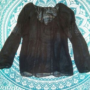 Sheer peasant blouse